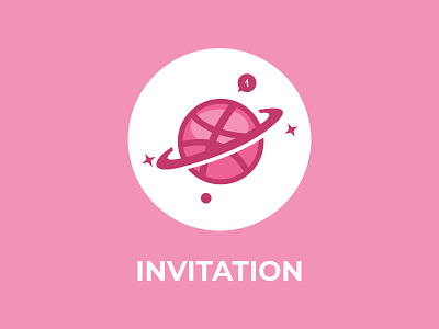 Invitation ball design designs dribbble icon invitation invite planet
