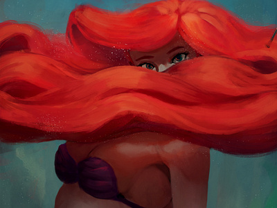 Ariel 2d art ariel art design digital digital art digital painting fanart illustraion little mermaid