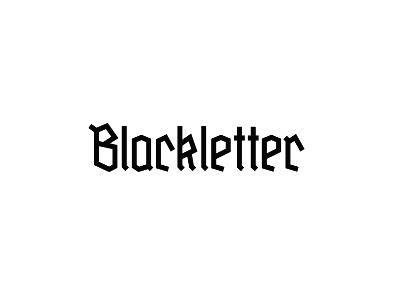 blackletter typeface behance