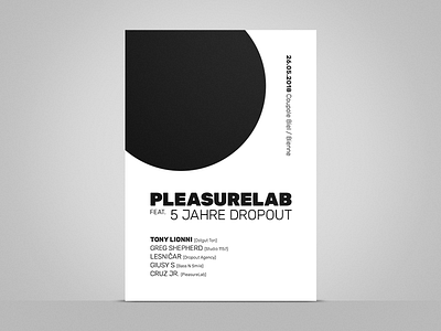Pleasurelab feat. 5 Jahre Dropout A2 Poster a2 dropout house ostgut ton plakat pleasurelab poster sw techno tony lionni
