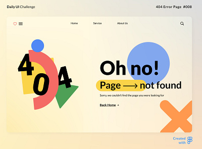 404 Error Page 404 dailyui design error interface page ui user ux uxui visual