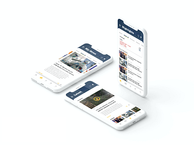 shotNOTES news - II application branding design flat hybrid app minimal ui ux