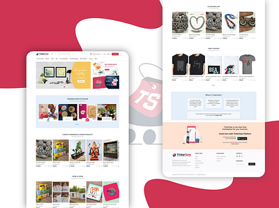 Tinkersale design ecommerce flat logo minimal ui ux website