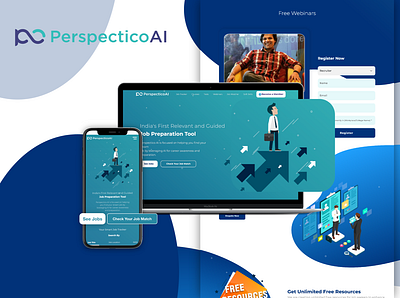Perspectico application design flat hybrid app minimal ui ux website