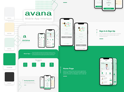 awana application appointment booking design doctor flat medical minimal typography ui ux