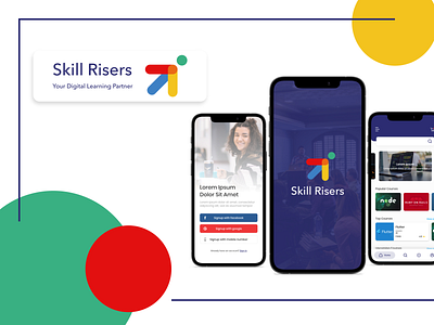 Skill Risers - Elearning App application branding design elearning flat hybrid app illustration minimal onlinelearning typography ui ux