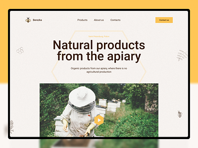 Honey apiary apiary bee beefarm design ecologic food honey landingpage organic web website