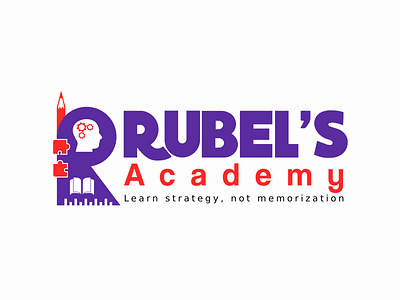 Logo | Rubel's Academy branding design illustration logo