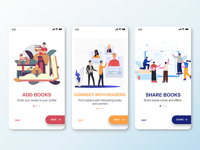 Share a Book app ui ux