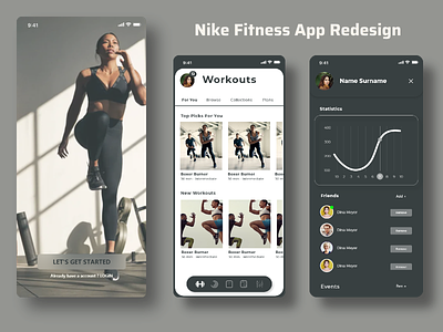 Nike Fitness app redesign