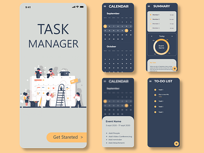 Task Manager UI app design ui ux