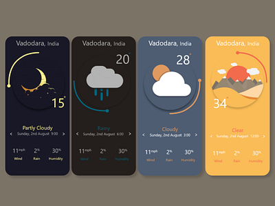 Weather App app design ui ux