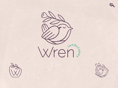 Wren logo option 1 art branding design flat graphic design icon illustration logo vector