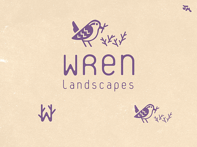 Wren logo option 2 art branding design flat graphic design icon illustration logo vector