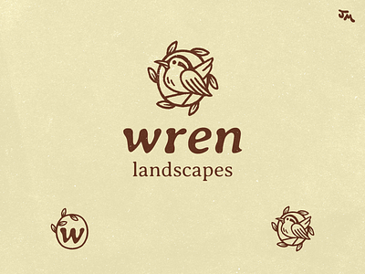 Wren logo option 3 art branding design flat graphic design icon illustration logo vector