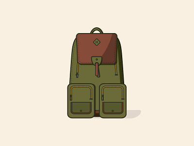 Backpack WIP backpack brown green hiking hipster outdoors school wilderness wip yellow