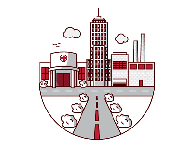 City building city icon illustration