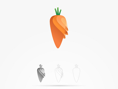 carrot animal fruit icon illustration