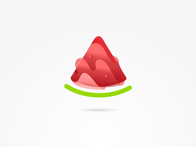 Watermelon fruit icon illustration vector