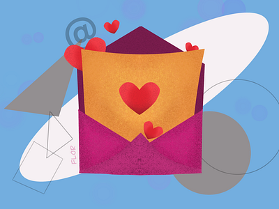 You’ve got mail ! branding design email logo love ux