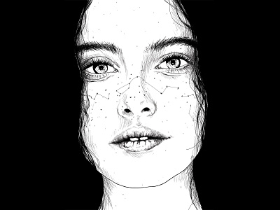 stardust digitalart illustration portrait sketch