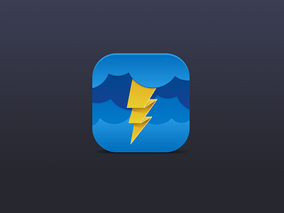 Weather Event app icon app icon clouds icon lightning material weather