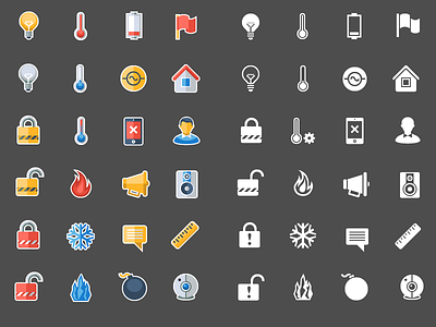 Smart home interface icons black and white flat icon interface icons smart home