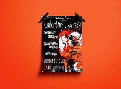 Underline The Sky Gig Poster design gig poster illustration poster design print