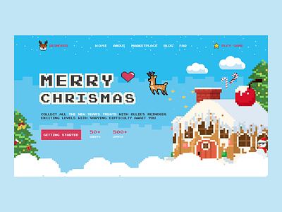 Pixel art NFT design nft landingpage design ux