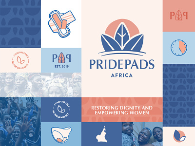 PridePads: Branding branding design illustration logo design menstrual products sanitary pads