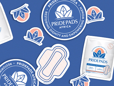 PridePads: Stickers brand identity branding design icon illustration logo design menstrual products sanitary pads stickers