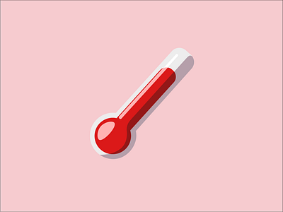 Thermometer design flat icon illustration thermometer