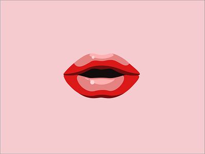 Lips art design flat icon illustration illustrator lips minimal vector