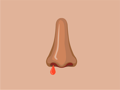 Nose bleed art bleed blood design doctor flat icon illustration illustrator medicine minimal nose nosebleed red vector