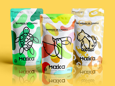 Coffee packaging and brand design for Mexica