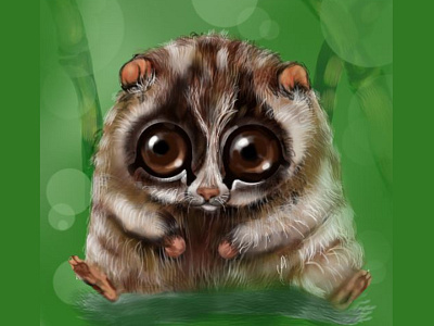 Lemurs-fabulous inhabitants of the forest! illustration глазастый зверек жители леса иллюстрация на заказ комерческая иллюстрация смешной зверек