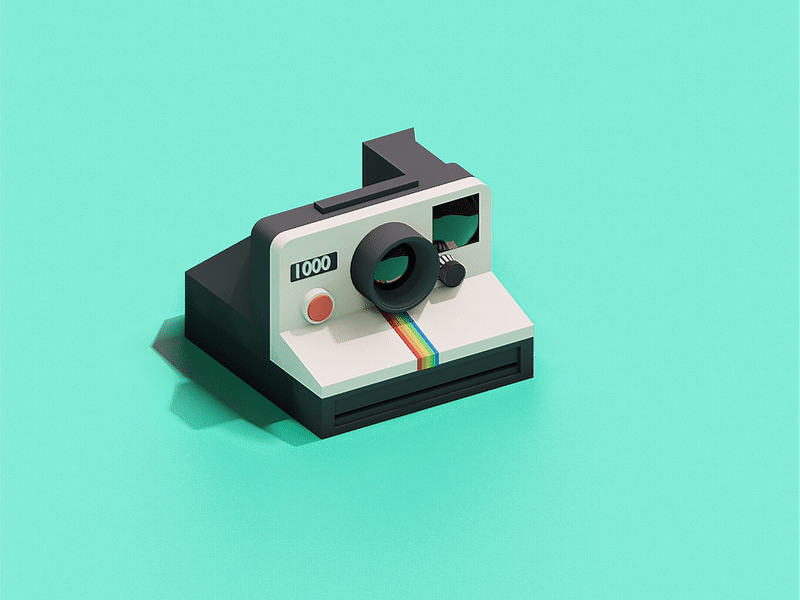 Polaroid Animation 3d blender3d isometric motion motiongraphics polaroid