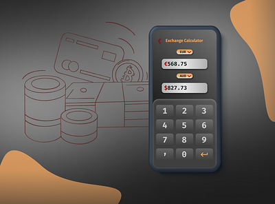 #DailyUI 004 - Currency calculator app dailyui design mobile ui