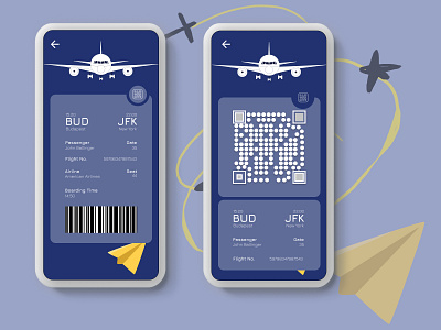 #DailyUI 024 - Boarding Pass app boarding pass dailyui design illustration mobile ui ux