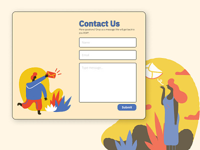 #DailyUI 028 - Contact Form app branding contact form contact us dailyui design designchallenge illustration ui ux