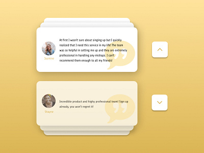 #DailyUI 039 - Testimonials