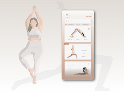 #DailyUI 041 - Workout Tracker 100daysofui app branding dailyui desginchallenge design illustration ui uichallenge vector workout workout tracker yoga