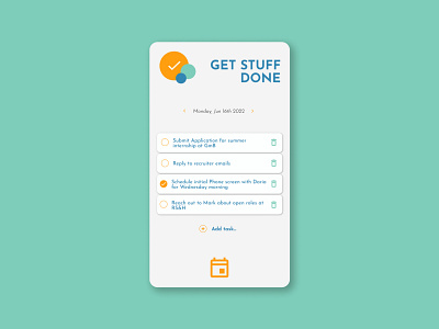 #DailyUI 042 - To Do List 100daysofui app branding dailyui design designchallenge dribbblechallenge to do list typography ui uichallenge ux