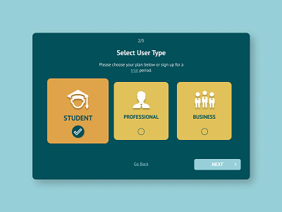 #DailyUI 064 - Select User Type