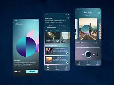 Background Music App app background music design music music app ui uxui