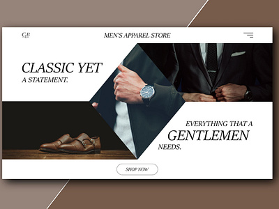 Men's Apparel landing page