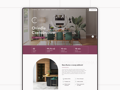 Landing page for residential complex