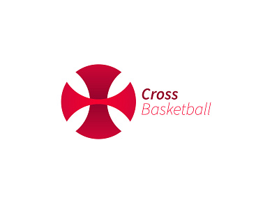 Cross Basketball Logo Concept brand identity branding flat illustrator logo logodesign logos logotype minimal vector