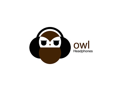 Owl Headphones Logo Concept brand design branding branding concept flat illustrator logo logodesign logos minimal vector