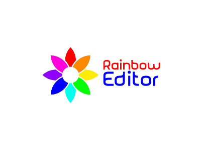 Rainbow Editor Logo Concept brand design branding branding concept flat illustrator logo logodesign logos minimal vector
